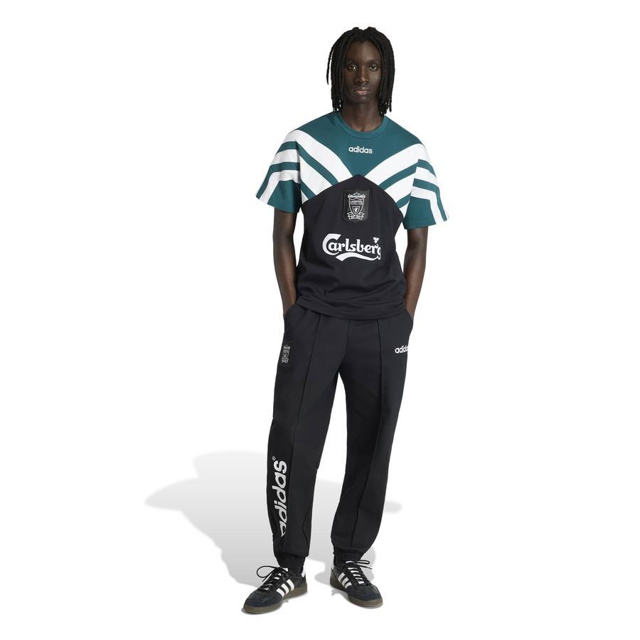 Liverpool T-Shirt Bringback 1995/96 - Black/Rich Green/White - Men's-SoccerKits Hub | Buy Soccer Jerseys Online